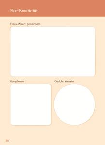 Lovebook Journal - Beispielseite  mit kreativen Aufgaben für Paare