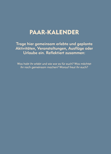 Lovebook Journal - Titelseite des Paar-Kalenders